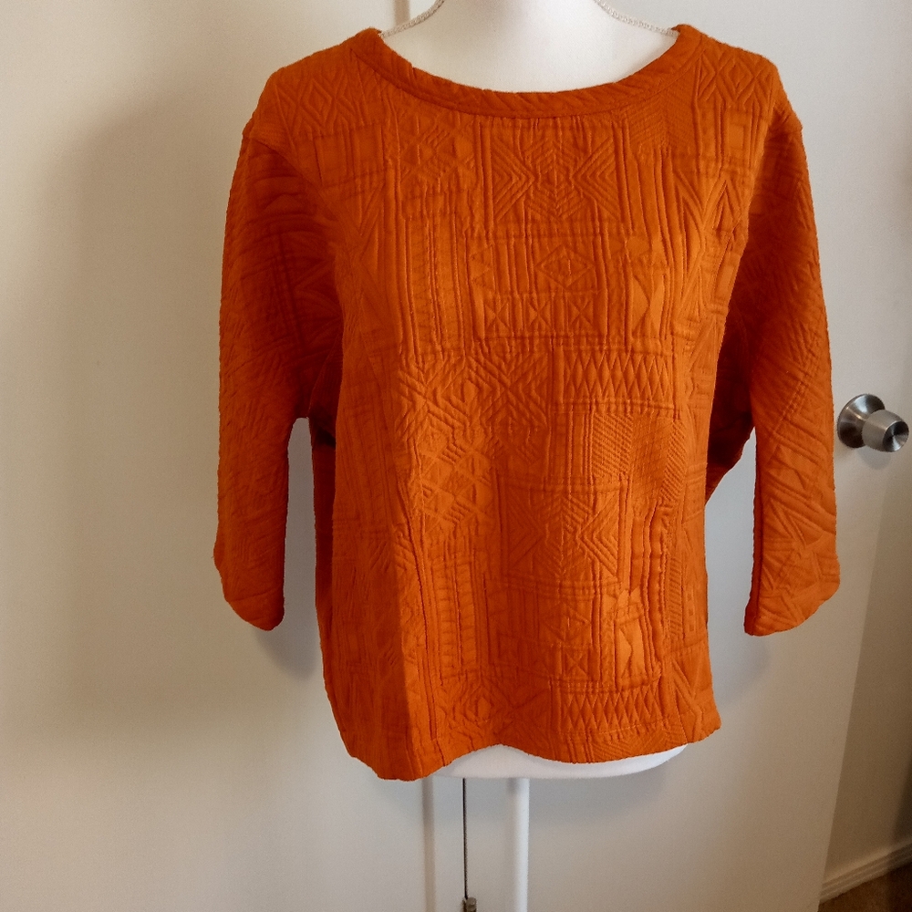 Zara Collection Women's Blouse Rust orange Medium